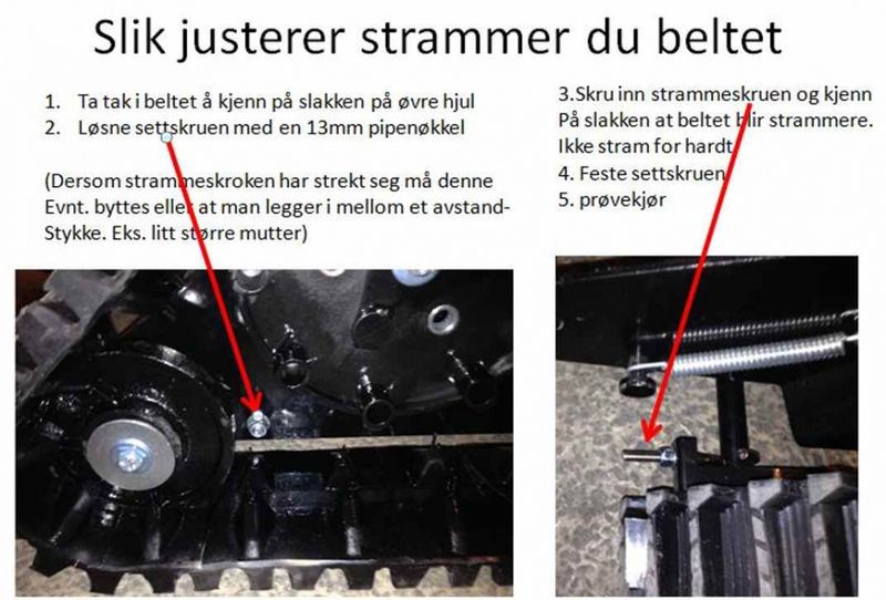 Strammekrok belte -snøfreser